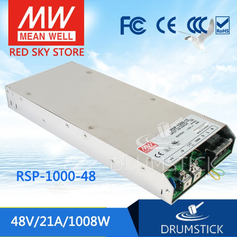kindly MEAN WELL 6Pack RSP-1000-48 48V 21A meanwell RSP-1000 48V 1008W Single Output Power Supply
kindly MEAN WELL 6Pack RSP-1000-48 48V 21A meanwell RSP-1000 48V 1008W Single Output Power Supply