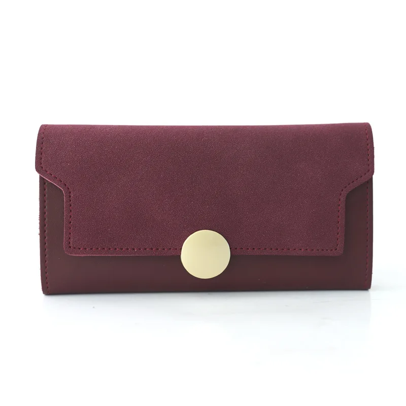 Women's Long Purse Frosted Stitching 3 Fold Fashion Wallet New Students Simple Multi-Card Buckle Wallets
Women's Long Purse Frosted Stitching 3 Fold Fashion Wallet New Students Simple Multi-Card Buckle Wallets
