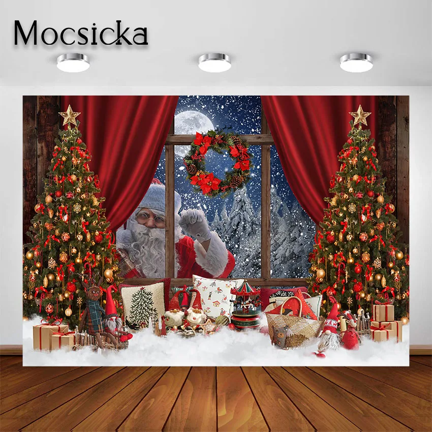 Mocsicka Christmas Backdrop Winter Snow Scene Santa Claus Window Photography Background Children Portrait Photo Studio Backdrops
Mocsicka Christmas Backdrop Winter Snow Scene Santa Claus Window Photography Background Children Portrait Photo Studio Backdrops