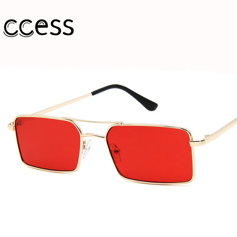 

2020 Square Small Frame Ocean Sunglasses Vintage Gothic Lenses Glasses Women Men Classic Rectangle Ultralight Metal Sun Glasses