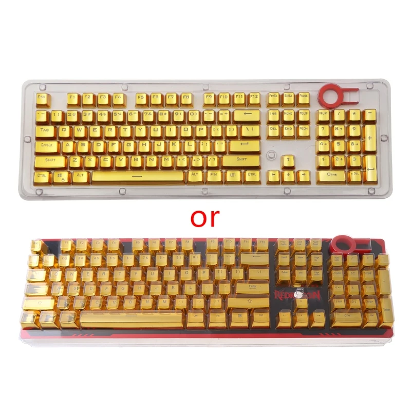 Колпачки для механической клавиатуры Cherry MX с металлическим покрытием и 104 клавишами PBT
Колпачки для механической клавиатуры Cherry MX с металлическим покрытием и 104 клавишами PBT