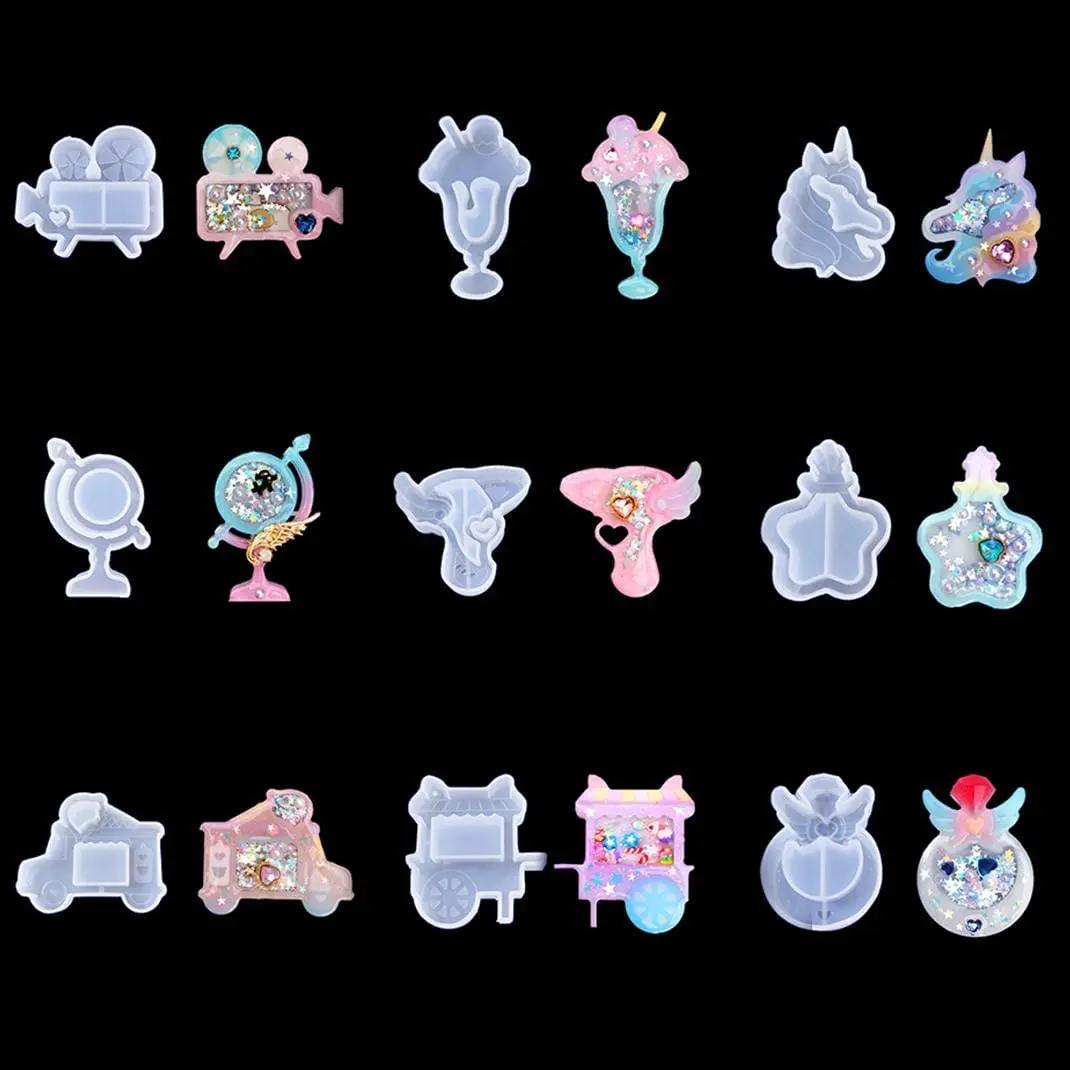 Resin Shaker Molds Keychain Charms Pendant Jewelry Making Supplies Silicone Trays 5 Clear Corresponding Shape Seal Films
Resin Shaker Molds Keychain Charms Pendant Jewelry Making Supplies Silicone Trays 5 Clear Corresponding Shape Seal Films