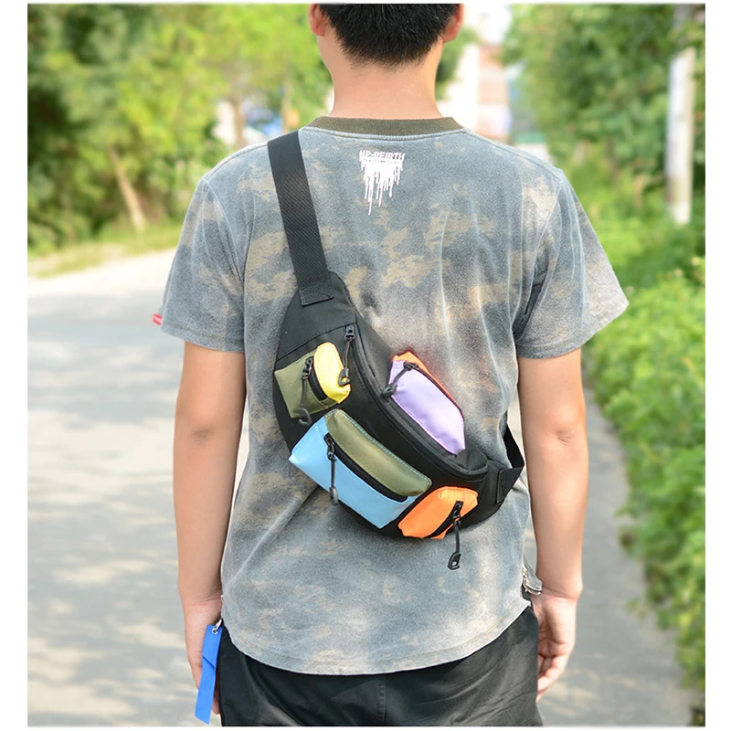 Leisure Waist Bags Men Waist Pack Designer Fanny Pack Fashion Belt Chest Bag Oxford Panelled Multifunctional Outdoor Phone Pouch 
Leisure Waist Bags Men Waist Pack Designer Fanny Pack Fashion Belt Chest Bag Oxford Panelled Multifunctional Outdoor Phone Pouch