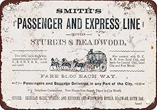 Tin Sign 1882 Deadwood South Dakota Stagecoach Vintage Wall Decor Metal Tin Sign 8x12Metal Bar
Tin Sign 1882 Deadwood South Dakota Stagecoach Vintage Wall Decor Metal Tin Sign 8x12Metal Bar