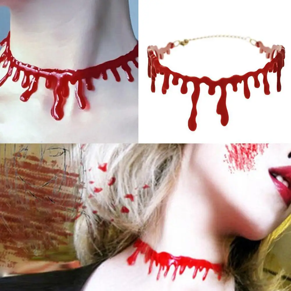 1Pcs Gothic Style Red Blood Drip Necklace Fancy Dress Fun Joke Choker For Women Men Horror Party Jewerly Wholesale
1Pcs Gothic Style Red Blood Drip Necklace Fancy Dress Fun Joke Choker For Women Men Horror Party Jewerly Wholesale