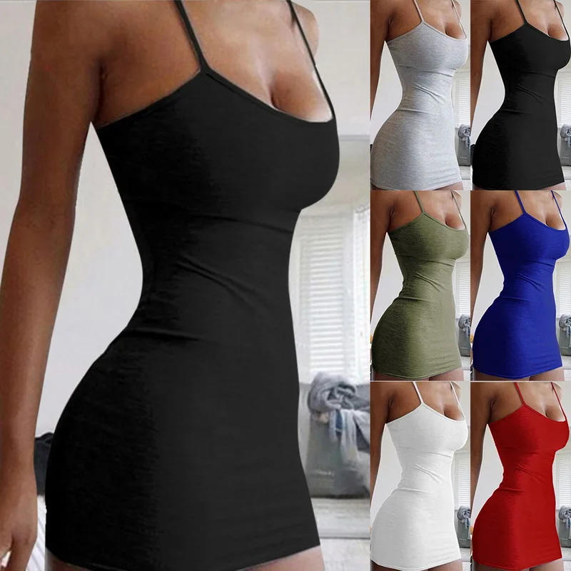 2021 Mini Dress Women Plus Size Bodycon Vestidos Summer Sexy Low Cut Sleeveless Solid Color Party Club Dress
2021 Mini Dress Women Plus Size Bodycon Vestidos Summer Sexy Low Cut Sleeveless Solid Color Party Club Dress