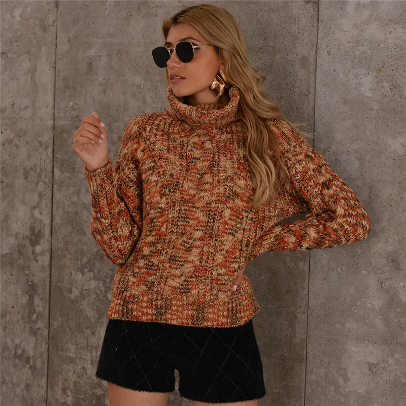 Vintage Print Women Thick Sweater Winter 2020 Casual Turtleneck Long Sleeves Loose Sweater
Vintage Print Women Thick Sweater Winter 2020 Casual Turtleneck Long Sleeves Loose Sweater
