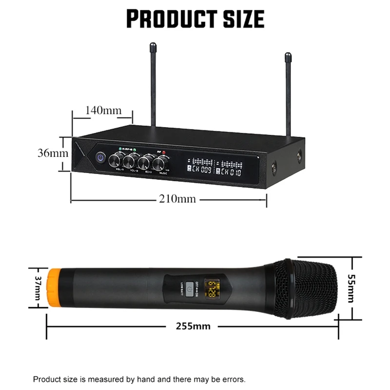 Ktv Wireless Microphone, One for Two with Reverb Tuning Karaoke Bluetooth Home TV Wireless Musical Microphone(EU Plug)
Ktv Wireless Microphone, One for Two with Reverb Tuning Karaoke Bluetooth Home TV Wireless Musical Microphone(EU Plug)