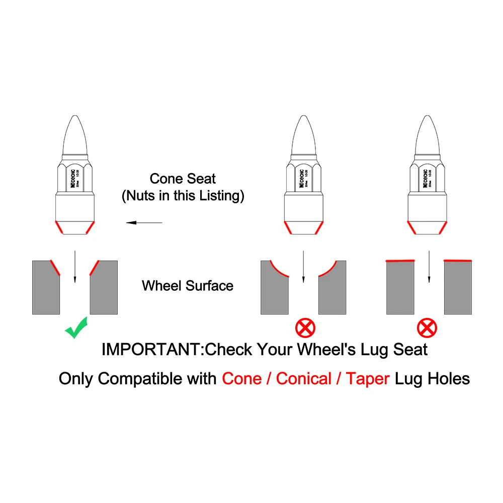Car 1/2-20 SPIKE METAL LUG NUTS For Ford Mustang Base Convertible 2-Door 3.8L 3.9L 4.6L Set of 20 Replacement Wheel
Car 1/2-20 SPIKE METAL LUG NUTS For Ford Mustang Base Convertible 2-Door 3.8L 3.9L 4.6L Set of 20 Replacement Wheel