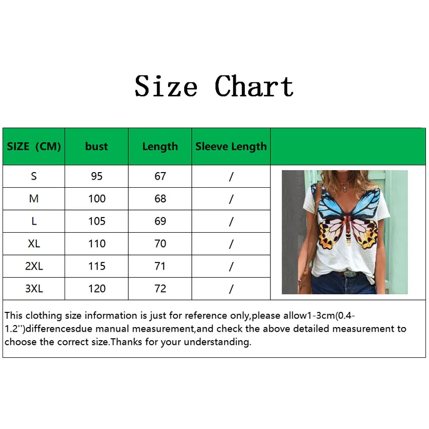 Women Summer Butterfly T Shirt Harajuku Fashion Insect Animal Printed V Neck Short Sleeve Tops
Women Summer Butterfly T Shirt Harajuku Fashion Insect Animal Printed V Neck Short Sleeve Tops