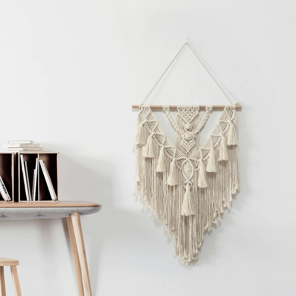 Hand-woven Pendant Macrame Wall Hanging Art Woven Tapestry Bohemian Crafts Decoration Gorgeous Tapestry For Home Bedroom
Hand-woven Pendant Macrame Wall Hanging Art Woven Tapestry Bohemian Crafts Decoration Gorgeous Tapestry For Home Bedroom