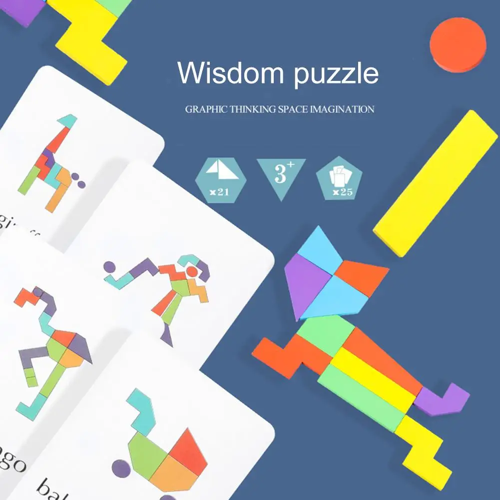 Children Wooden DIY Tangram Jigsaw Puzzle Game Kids Early Educational Toy Drawing Board Games Toy Gift for Children Brain Tease
Children Wooden DIY Tangram Jigsaw Puzzle Game Kids Early Educational Toy Drawing Board Games Toy Gift for Children Brain Tease