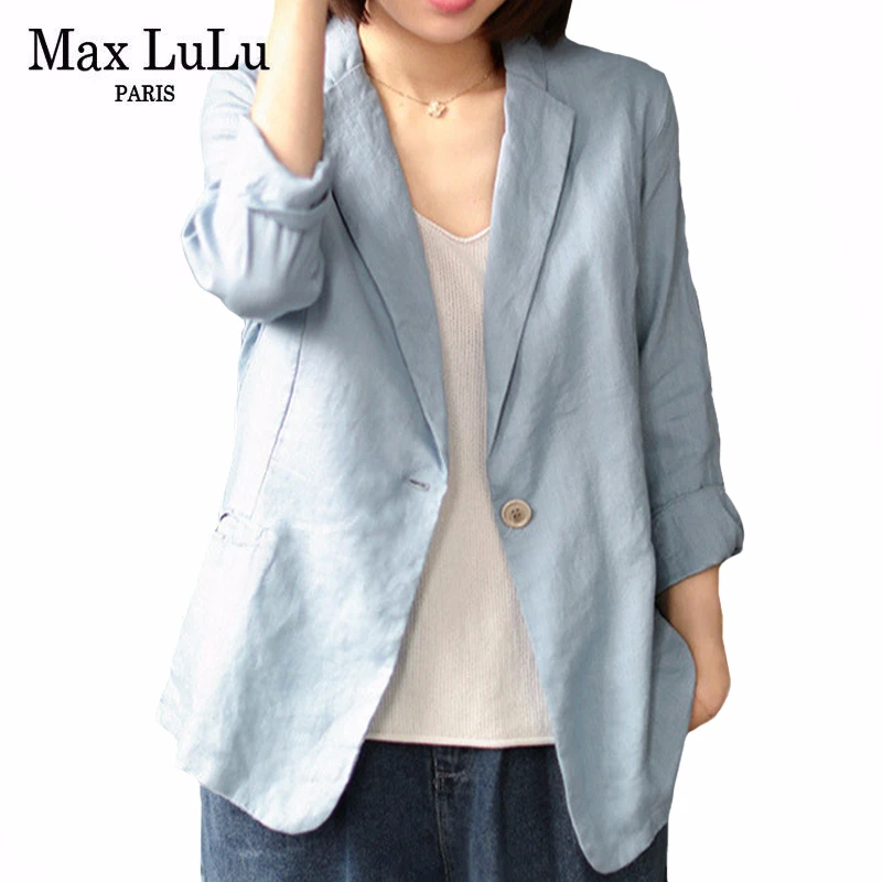 Новинка 2020, летняя китайская мода Max LuLu, Laides, винтажная уличная одежда, женские повседневные свободные куртки, женские льняные пальто оверса...
Новинка 2020, летняя китайская мода Max LuLu, Laides, винтажная уличная одежда, женские повседневные свободные куртки, женские льняные пальто оверса...