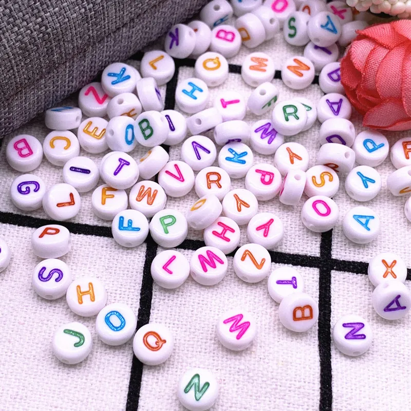 NEW 100pcs/lot 7x4mm Colourful Round Alphabet Letter Acrylic Loose Spacer Beads for Jewelry Making DIY Bracelet Accessories-27
NEW 100pcs/lot 7x4mm Colourful Round Alphabet Letter Acrylic Loose Spacer Beads for Jewelry Making DIY Bracelet Accessories-27