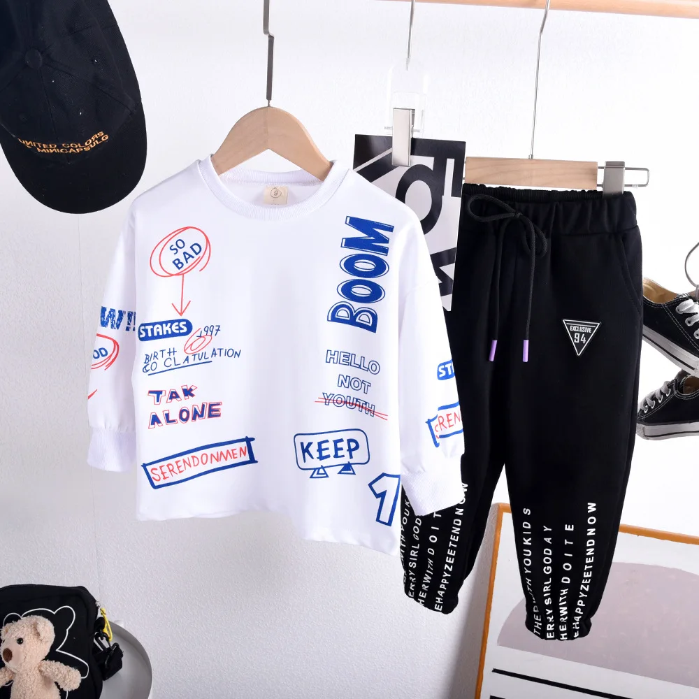 Spring Autumn Kids Clothes New Style Toddler Baby Boys T-Shirt Tops + Pants 2pcs Outfit Children's Clothes Set for 2-7T
Spring Autumn Kids Clothes New Style Toddler Baby Boys T-Shirt Tops + Pants 2pcs Outfit Children's Clothes Set for 2-7T