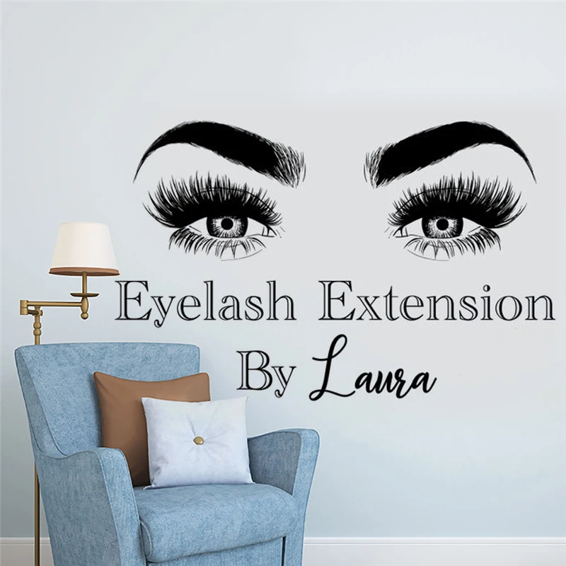 Eyelashes Custom wall sticker Lashes Salon Beauty Women Beautiful Stickers Lashes Art Vinyl Decal Makeup Extension room HY28
Eyelashes Custom wall sticker Lashes Salon Beauty Women Beautiful Stickers Lashes Art Vinyl Decal Makeup Extension room HY28