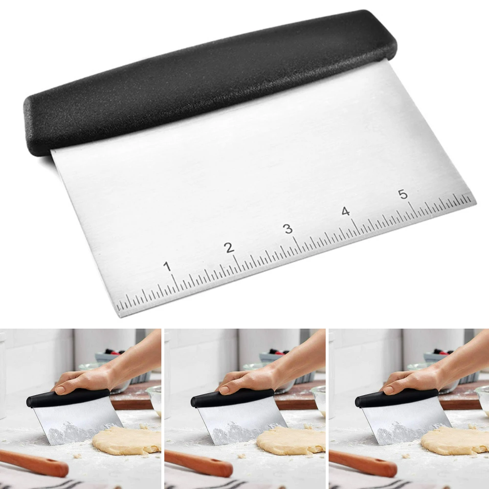 Stainless Steel Cake Scraper Flour Pastry Pizza Dough Scraper Cutter Kitchen Kitchen Items Fixed Blade Knife Slicing Knives Hot
Stainless Steel Cake Scraper Flour Pastry Pizza Dough Scraper Cutter Kitchen Kitchen Items Fixed Blade Knife Slicing Knives Hot