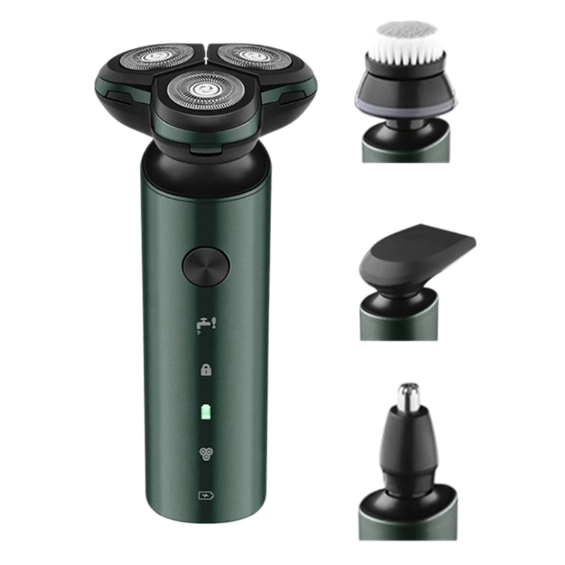 4D Men's Rechargeable Bald Head Electric Shaver 3 Floating Heads Beard Nose Ear Hair Trimmer Razor Clipper
4D Men's Rechargeable Bald Head Electric Shaver 3 Floating Heads Beard Nose Ear Hair Trimmer Razor Clipper