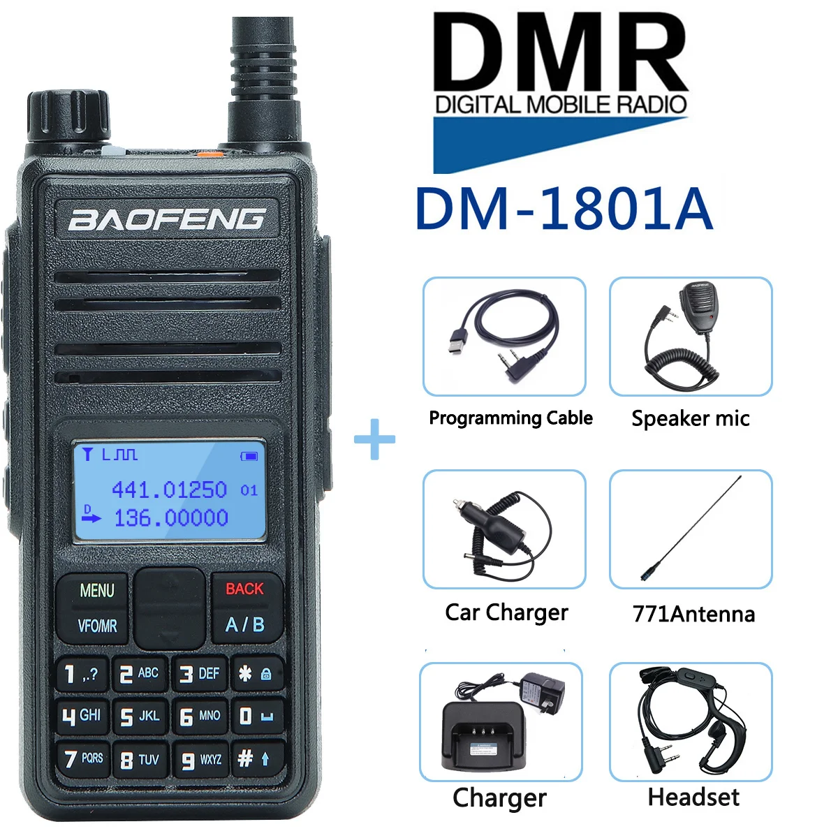 Baofeng телефон с двойным временным слотом, Dmr Tier I Ii, радио, цифровой аналоговый 136-174/400-470 МГц, рация, яхта, Φ
Baofeng телефон с двойным временным слотом, Dmr Tier I Ii, радио, цифровой аналоговый 136-174/400-470 МГц, рация, яхта, Φ