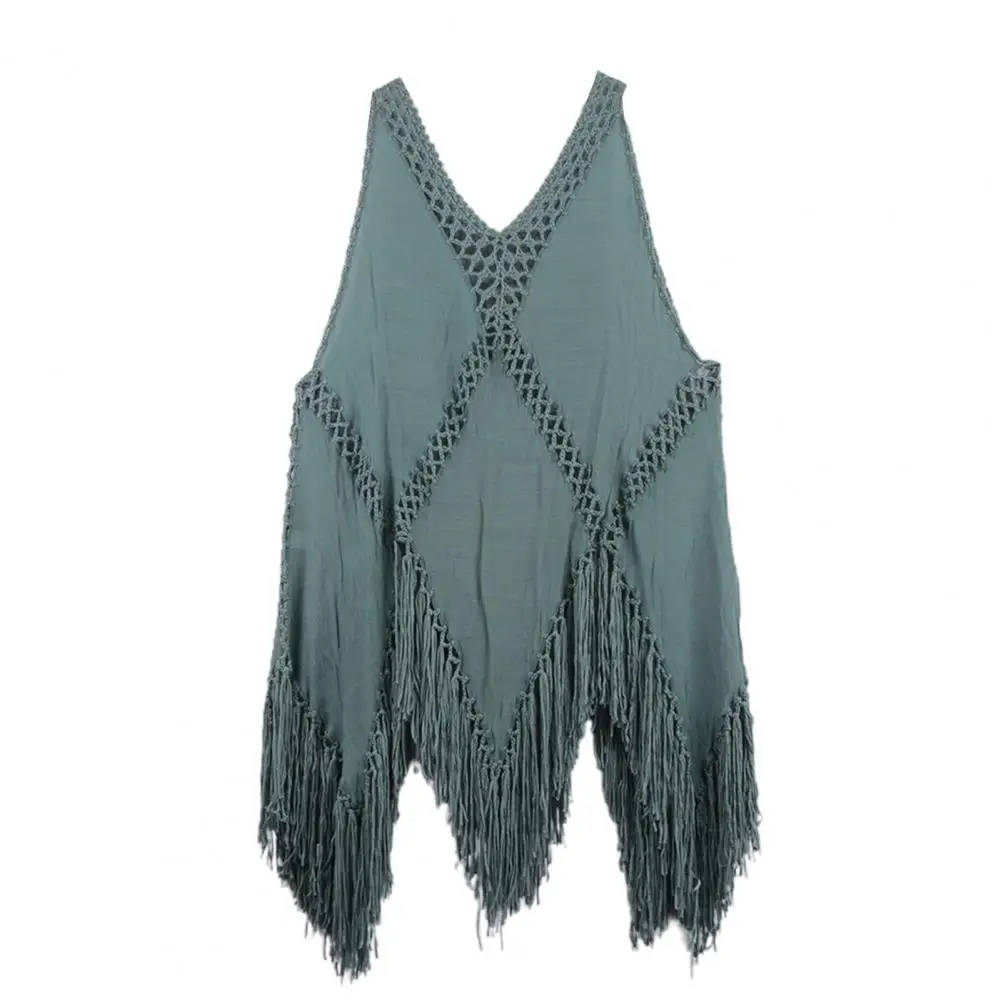 Women Cover Up Sexy Sleeveless Bikini Cover Up See Through V Neck Irregular Tassel Swimsuit V Neck Bikini Cover Up Beachwear
Women Cover Up Sexy Sleeveless Bikini Cover Up See Through V Neck Irregular Tassel Swimsuit V Neck Bikini Cover Up Beachwear