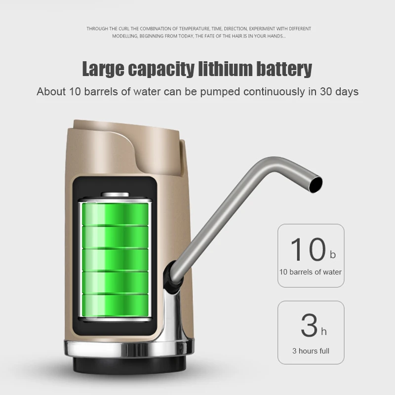 Water Bottle Pumps USB Charging Automatic Drinking Water Pumps Portable Electric Water Dispenser LXY9
Water Bottle Pumps USB Charging Automatic Drinking Water Pumps Portable Electric Water Dispenser LXY9