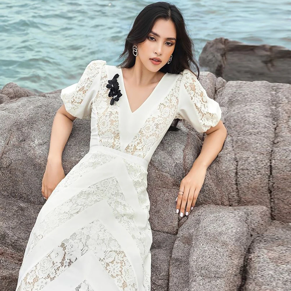 Women Sexy Cotton A-Line Mid-calf Lace Party Dress 2021 Elegant Long Evening Prom Celebrity Bodycon Party Dress Vestido
Women Sexy Cotton A-Line Mid-calf Lace Party Dress 2021 Elegant Long Evening Prom Celebrity Bodycon Party Dress Vestido