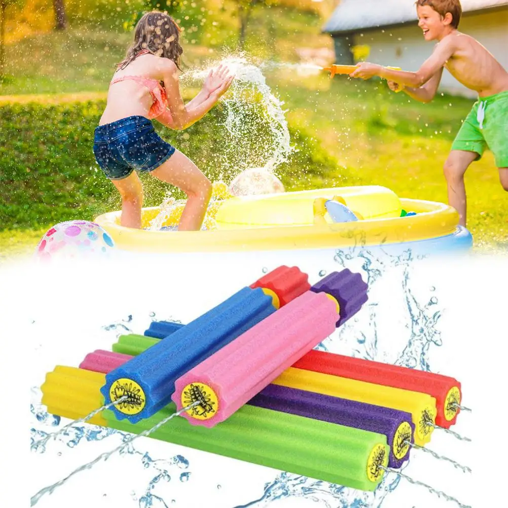 

Пенопластовая игрушка-распылитель для стрельбы в воде, летняя уличная игрушка для бассейна, пляжного водяного пистолета, хлопковая водная ...
