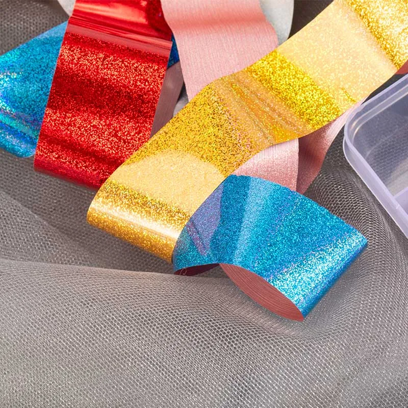 10 rolls 2.5X100cm Holographic Nail Art Transfer Foil Sticker Starry AB Paper Wraps Adhesive Decals Nails Decoration Accessories
10 rolls 2.5X100cm Holographic Nail Art Transfer Foil Sticker Starry AB Paper Wraps Adhesive Decals Nails Decoration Accessories
