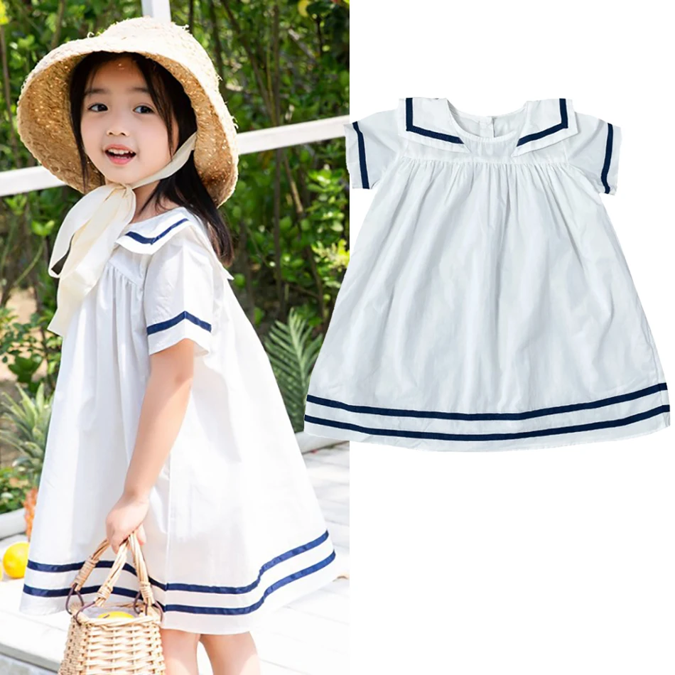 2-7 Years Little Girl Dress Toddler Summer Navy Style Princess Dress Party Dress for Kids Girl Birthday Korean Baby Clothes
2-7 Years Little Girl Dress Toddler Summer Navy Style Princess Dress Party Dress for Kids Girl Birthday Korean Baby Clothes