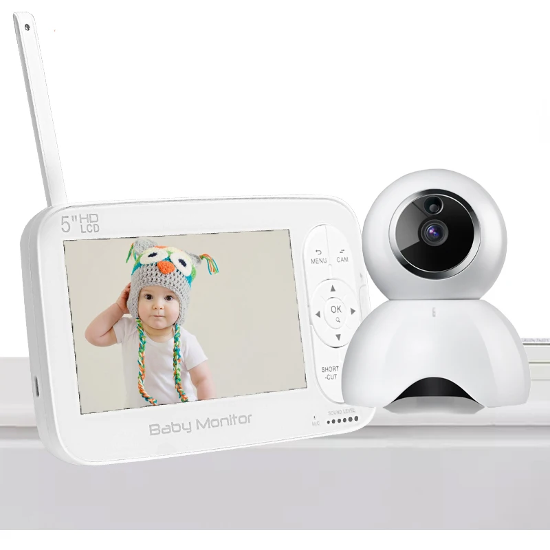 HD 720P Baby Monitor 5.0 Wireless LCD Audio Video Radio Camera Walkie Nanny Music IR 24h Babysitter night vision 5m | Безопасность и