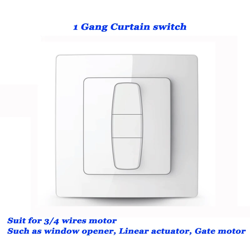 

Manual Wall Switch Open Close Window Curtain Switch Blinds Roller Shutter Switch AC220V Live Neutral