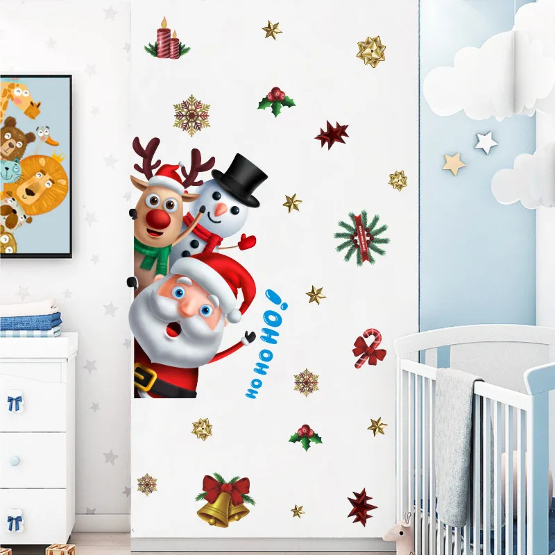Santa Claus Elk Snowman Wall Stickers Door Refrigerat Sticker Window Sticker Wall Ornaments Merry Christmas Decor For Home
Santa Claus Elk Snowman Wall Stickers Door Refrigerat Sticker Window Sticker Wall Ornaments Merry Christmas Decor For Home