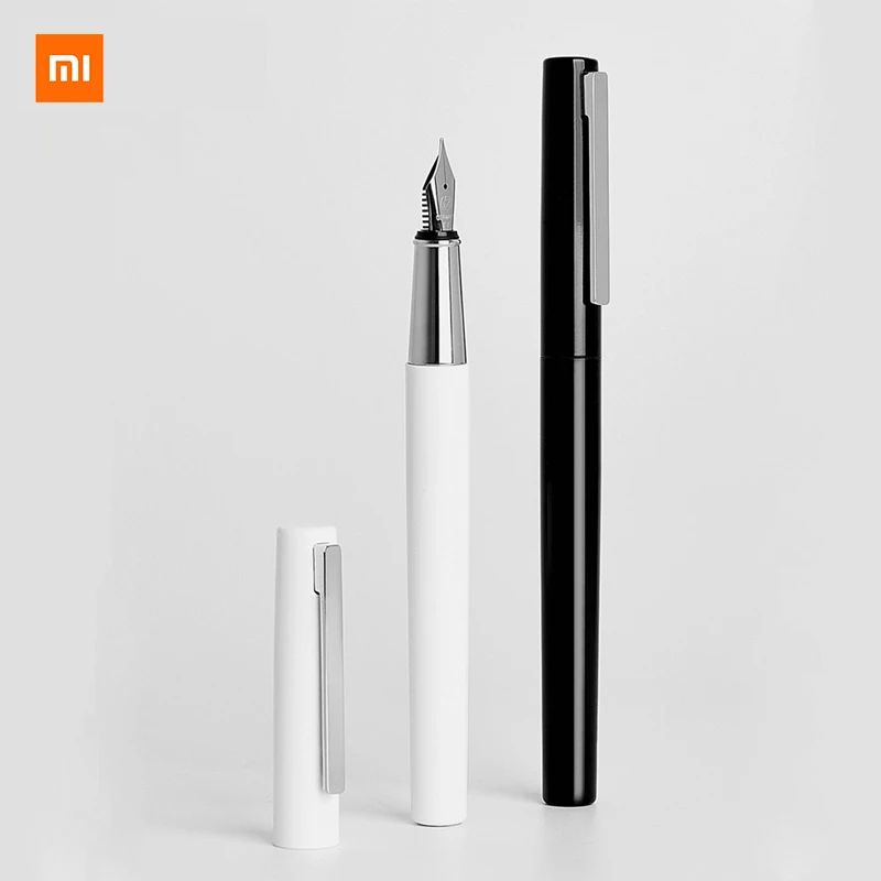 

Перьевая ручка Xiaomi BRIO, черно-белая, с чернильным мешком, для хранения, с наконечником 0,3 мм, металлическая чернильная ручка для письма, ручка ...
