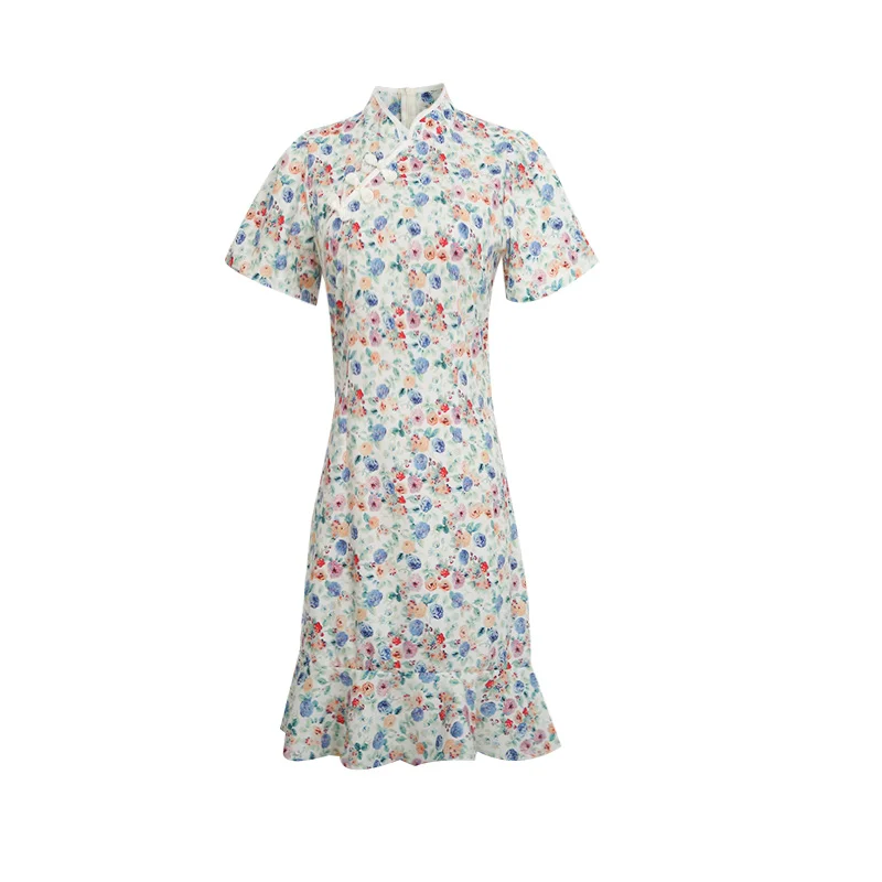 Make spot French first love can be salt can be sweet floral skirt waist show thin cheongsam modified dress temperament
Make spot French first love can be salt can be sweet floral skirt waist show thin cheongsam modified dress temperament