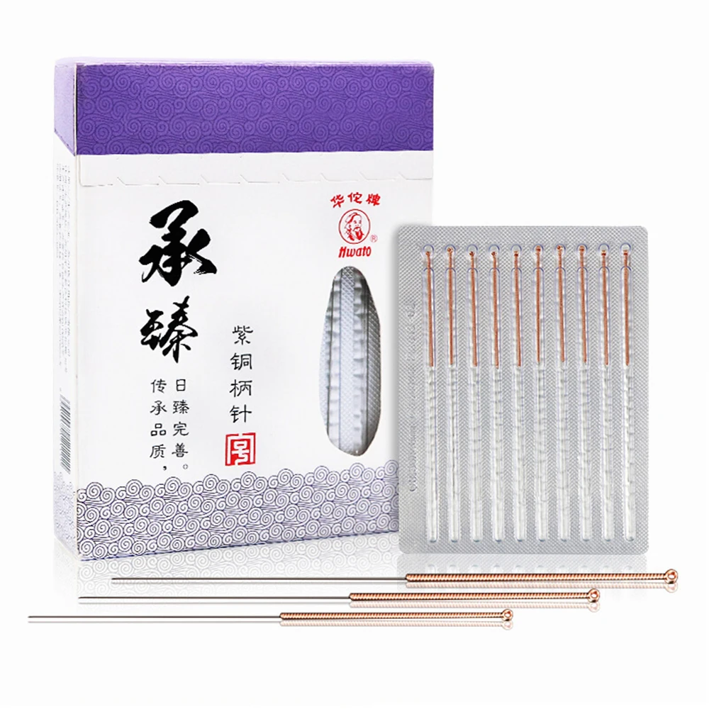 500 шт. одноразовые иглы для иглоукалывания Медь ручки без трубки|acupuncture needles
