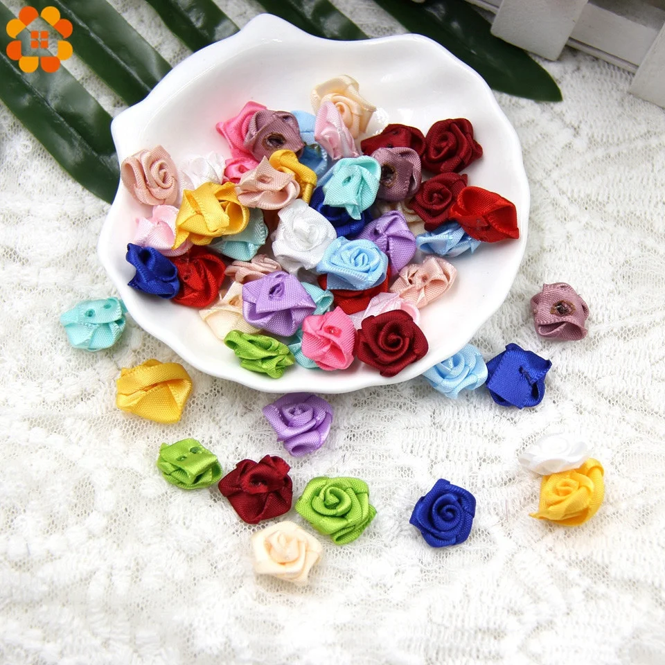 100PCS/Lot Mini Handmade Satin Rose Ribbon Rosettes Fabric Flower Bow Appliques For Wedding Decoration Craft Sewing Accessories
100PCS/Lot Mini Handmade Satin Rose Ribbon Rosettes Fabric Flower Bow Appliques For Wedding Decoration Craft Sewing Accessories