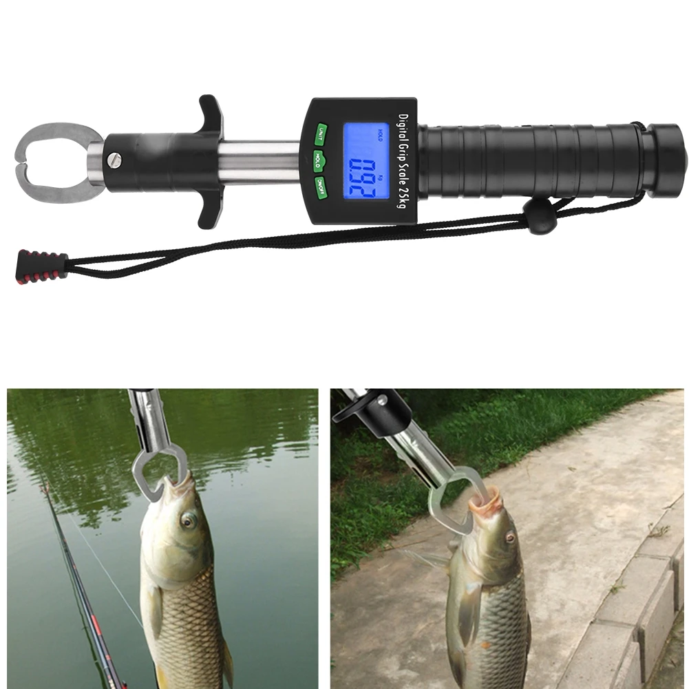 25kg/55lb Scale Digital Fishing Grip Fish Lip Gripper Grabber ABS Electronic Weighing Weight with 1M Tape Measure
25kg/55lb Scale Digital Fishing Grip Fish Lip Gripper Grabber ABS Electronic Weighing Weight with 1M Tape Measure