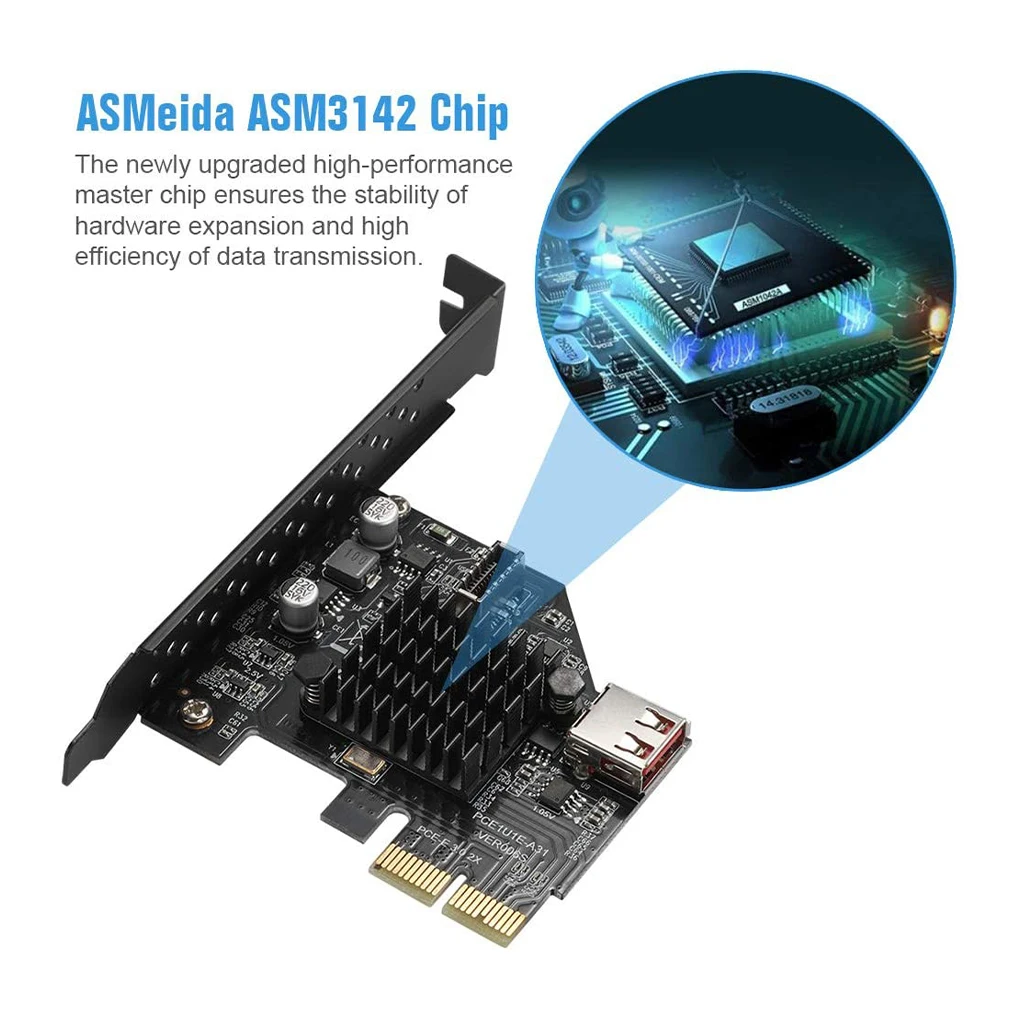 PCI-E Express 3.0 Usb 3.1 Pci-E Card Pcie Usb Adapter Raiser Type-E for ASMedia ASM3142 10Gbs Usb 2.0 Expansion Card
PCI-E Express 3.0 Usb 3.1 Pci-E Card Pcie Usb Adapter Raiser Type-E for ASMedia ASM3142 10Gbs Usb 2.0 Expansion Card