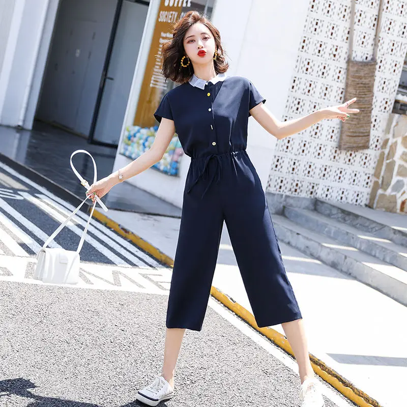 Women 2021 Summer Short-sleeve Fashion Jumpsuits Female Pocket Casual Slim Fit Jumpsuits Rompers Ladies Elegant Overalls U200
Women 2021 Summer Short-sleeve Fashion Jumpsuits Female Pocket Casual Slim Fit Jumpsuits Rompers Ladies Elegant Overalls U200