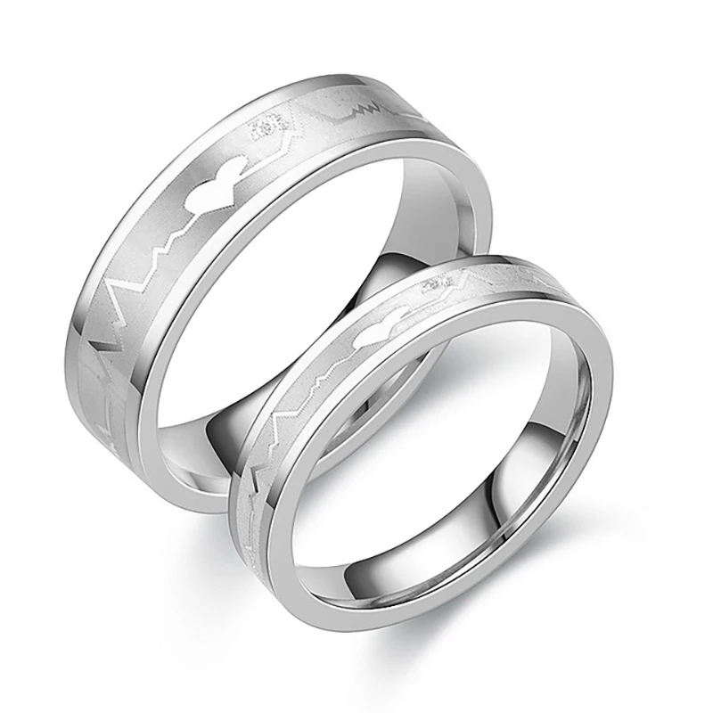 New Trend Fashion Stainless Steel 4MM6MM Couple Ring Men's Heart-shaped Titanium Steel Ladies Ring Prom Jewelry Gift Wholesale
New Trend Fashion Stainless Steel 4MM6MM Couple Ring Men's Heart-shaped Titanium Steel Ladies Ring Prom Jewelry Gift Wholesale