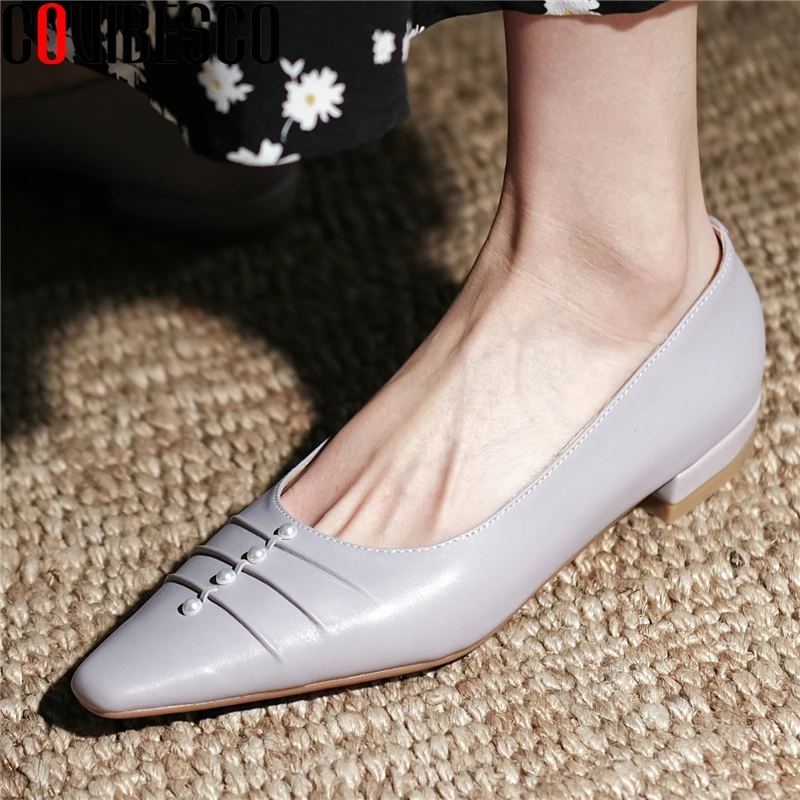 COVIBESCO Comfortable Low Heels Women Pumps Casual Concise Retro Sweet Spring Summer Pleated Genuine Leather Shoes Woman New
COVIBESCO Comfortable Low Heels Women Pumps Casual Concise Retro Sweet Spring Summer Pleated Genuine Leather Shoes Woman New