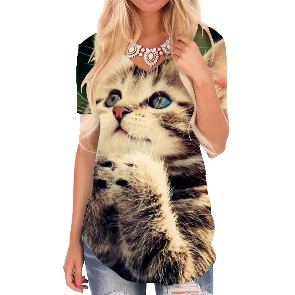 Giyu Brand Cat T Shirt Women Animal V-neck Tshirt Love Tshirts Printed Harajuku Shirt Print Womens Clothing Summer Printed
Giyu Brand Cat T Shirt Women Animal V-neck Tshirt Love Tshirts Printed Harajuku Shirt Print Womens Clothing Summer Printed