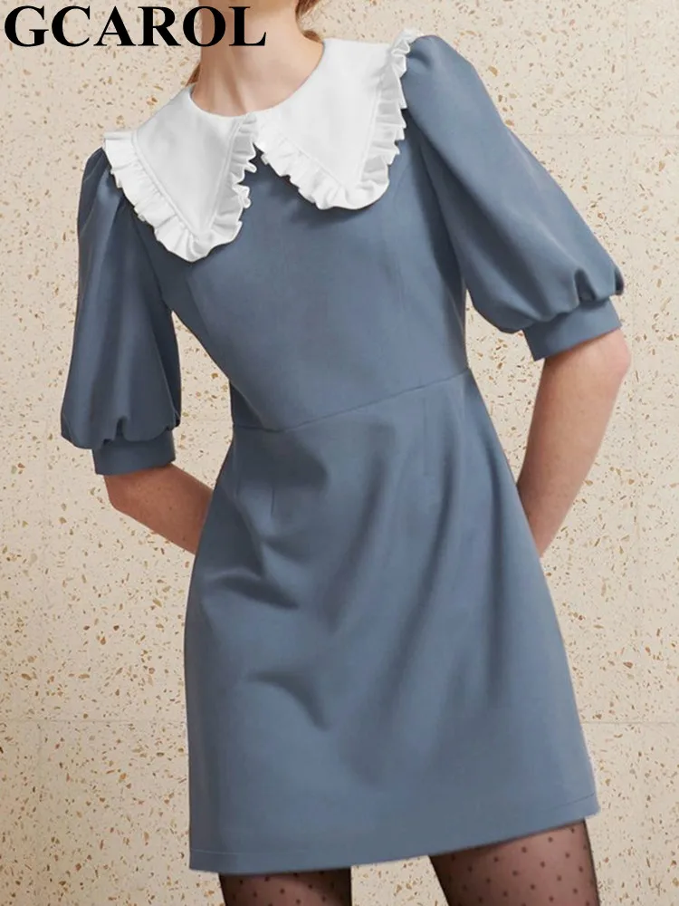 GCAROL Новое весенне-летнее платье с воротником Питер Пэн, рукавами-фонариками, съемным воротником и пышными рукавами, винтажное милое мини-пл... 
GCAROL Новое весенне-летнее платье с воротником Питер Пэн, рукавами-фонариками, съемным воротником и пышными рукавами, винтажное милое мини-пл...