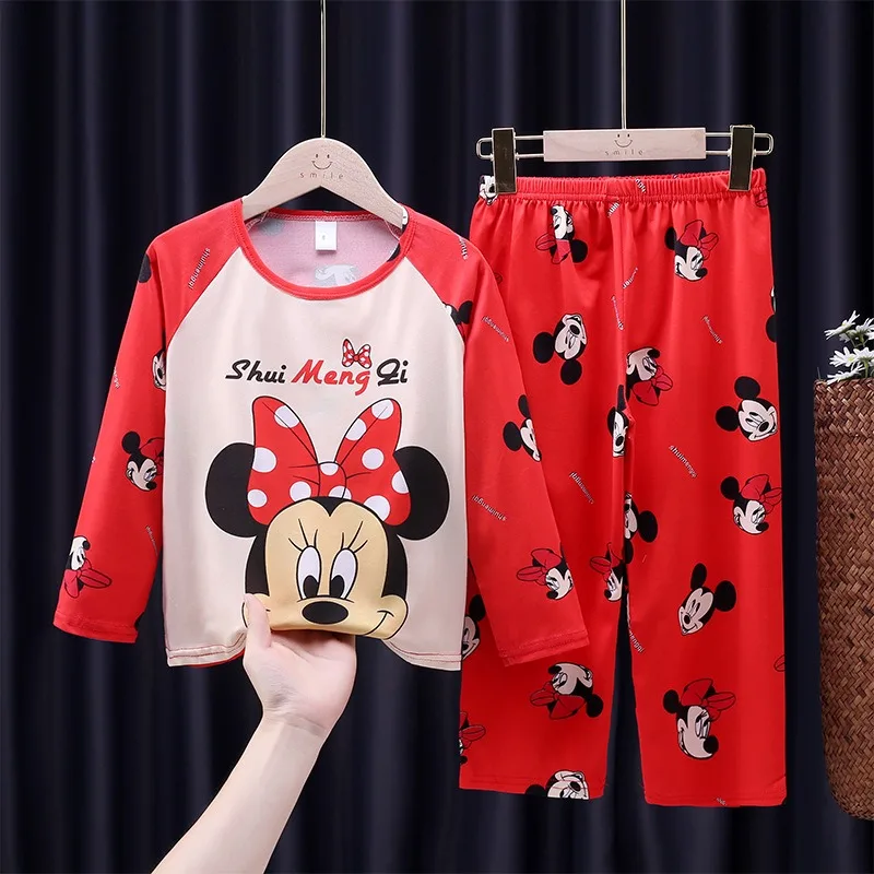Disney Children Cartoon Minnie Frozen Princess Pajamas Set Baby Spring Thin Clothes Girls Long Sleeve Pink Sleepwear Kid Costume
Disney Children Cartoon Minnie Frozen Princess Pajamas Set Baby Spring Thin Clothes Girls Long Sleeve Pink Sleepwear Kid Costume
