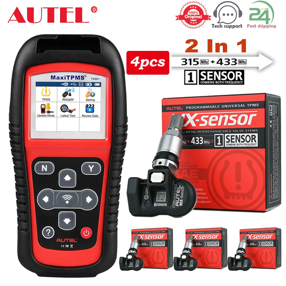 ИНСТРУМЕНТ Autel MaxiTPMS TS501 для беспроводной диагностики TPMS,OBD 2, инструмент для программирования давления в шинах с 4 шт. 2 в 1 MX-Sensor
ИНСТРУМЕНТ Autel MaxiTPMS TS501 для беспроводной диагностики TPMS,OBD 2, инструмент для программирования давления в шинах с 4 шт. 2 в 1 MX-Sensor
