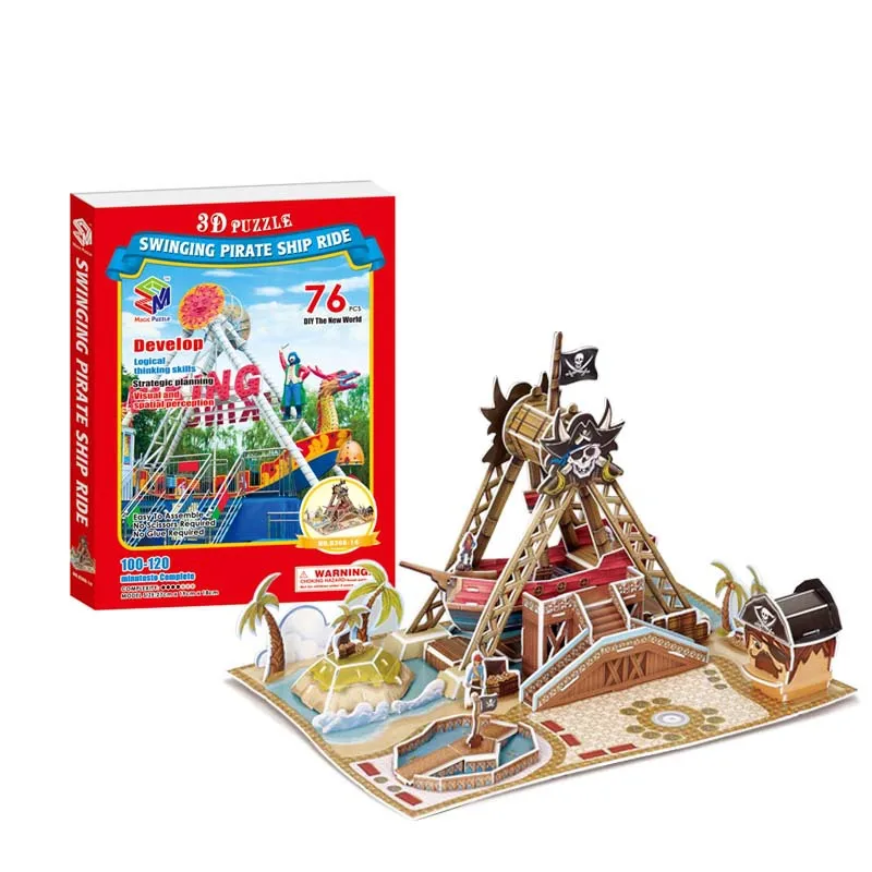 Creative 3d Paper Puzzle Halloween Ferris Wheel Carousel Pirate Ship Amusement Park Paper Model Children Puzzle Spell Plug Toy
Creative 3d Paper Puzzle Halloween Ferris Wheel Carousel Pirate Ship Amusement Park Paper Model Children Puzzle Spell Plug Toy