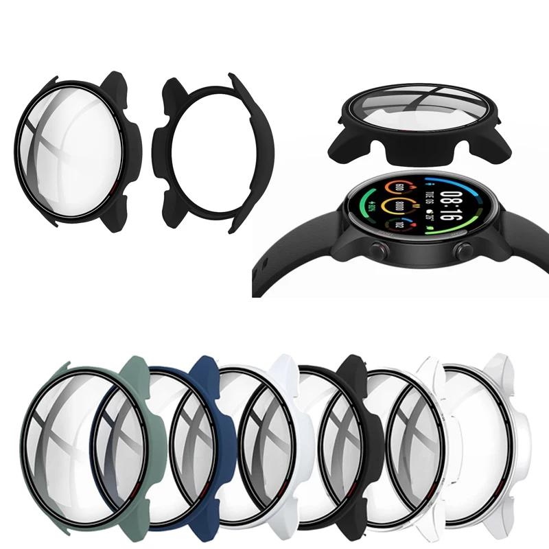 Жесткий защитный чехол для экрана из стекла с краями Xiaomi Mi Watch цветная спортивная