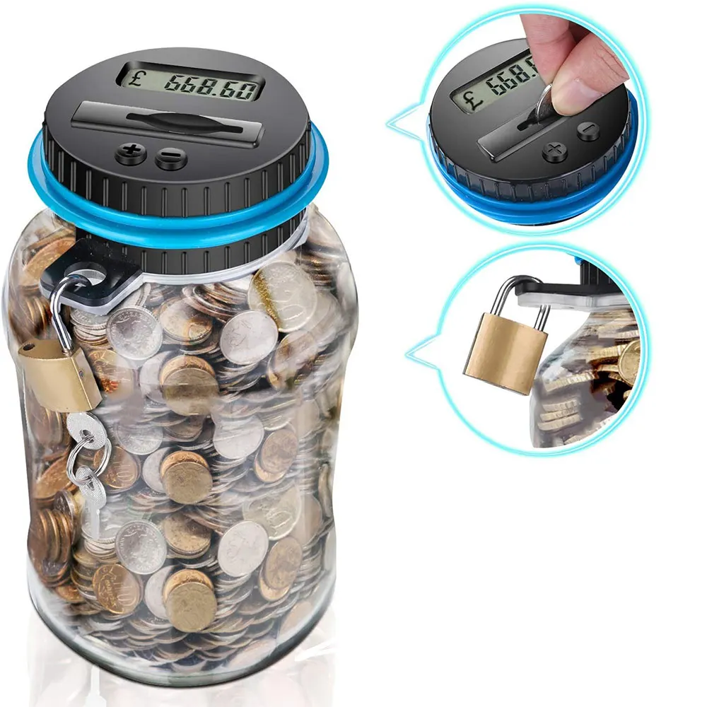 Savings Box for Coins Piggy Bank Counter Coin Electronic Digital Lcd Counting Coin Money Saving Box Jar Coins Storage Box
Savings Box for Coins Piggy Bank Counter Coin Electronic Digital Lcd Counting Coin Money Saving Box Jar Coins Storage Box