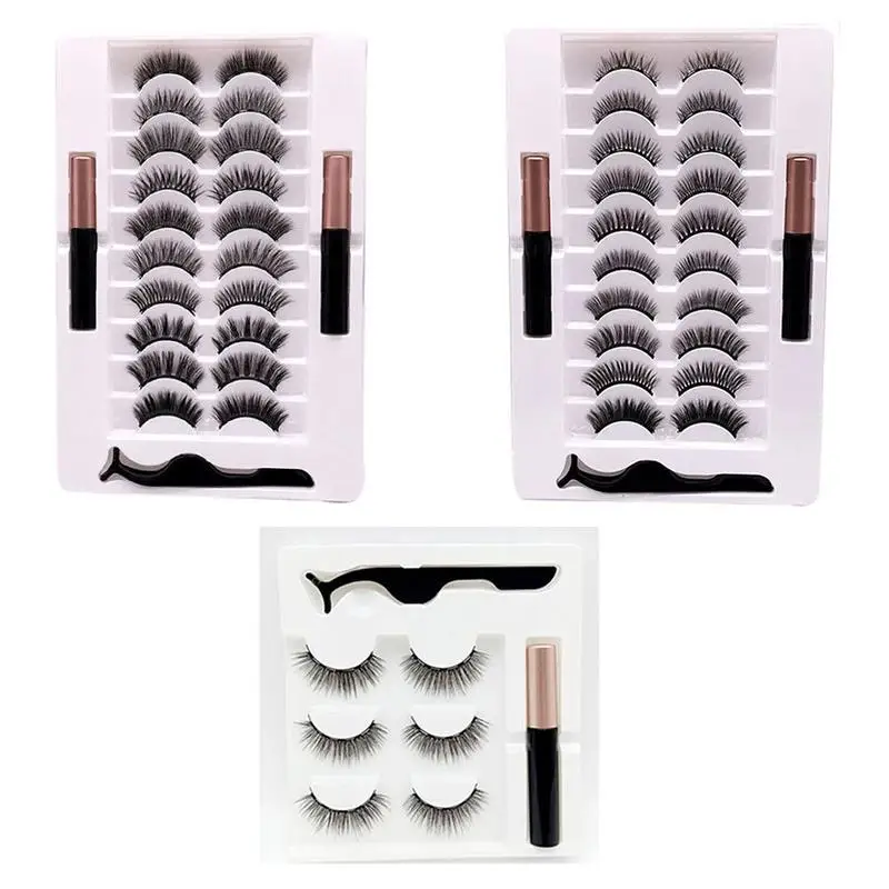 10 Pairs/Set Magnetic Eyelashes False Lashes Repeated Use Liquid Eyelashes Waterproof Makeup Tweezer Eyeliner With Set O0Z1
10 Pairs/Set Magnetic Eyelashes False Lashes Repeated Use Liquid Eyelashes Waterproof Makeup Tweezer Eyeliner With Set O0Z1