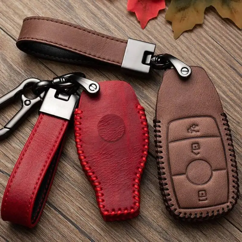 Retro Genuine Leather Car Key Cover Case for Mercedes Benz E300l C260L C200L A200L E260 Glc260 Gla200 C180l Keychains Holder Bag
Retro Genuine Leather Car Key Cover Case for Mercedes Benz E300l C260L C200L A200L E260 Glc260 Gla200 C180l Keychains Holder Bag